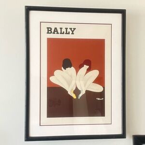 Original 1970’s Bally Shoes Advertisement Poster by Bernard Villemot